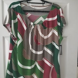 Worthington Woman Multi-Colored Shirt